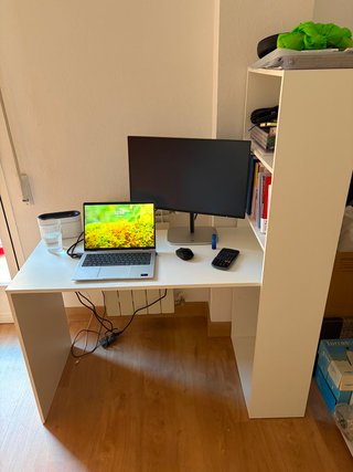Escritorio Blanco con Estantería NEGOCINLE