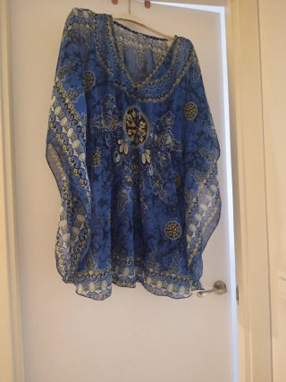 Túnica de playa estampada