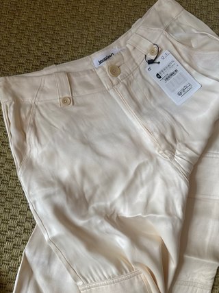 Pantalones Desigual Beige Anchos