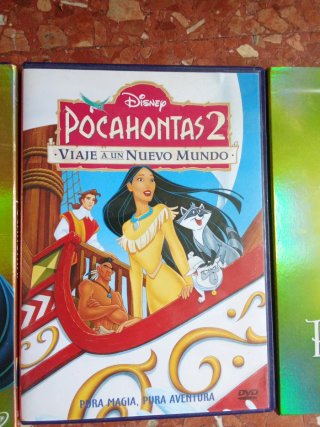 DVD Disney Pocahontas, Peter Pan y Mulan