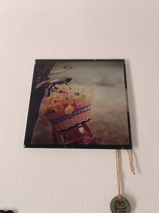 Decoración de pared bicicleta flores