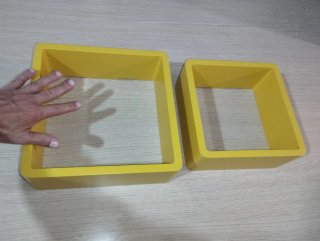 Estanterías amarillas cuadradas (2 unidades)