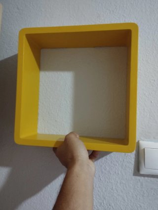 Estanterías amarillas cuadradas (2 unidades)