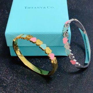 Braccialetto Tiffany & Co. Cuori Oro Rosa Azzurro