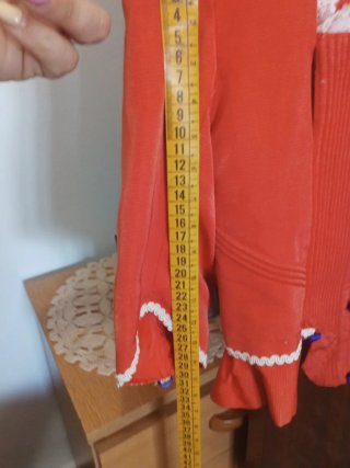 Corpiño niña naranja encaje blanco talla 8-9