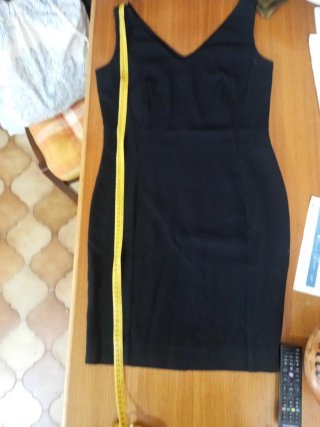 Tubino donna nero smanicato