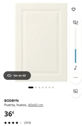 Puerta cocina Bodbyn blanco hueso