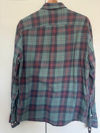 Camisa cuadros H&M verde y rojo Talla S