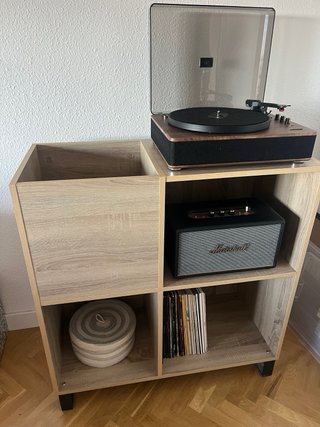 Mueble para tocadiscos y vinilos