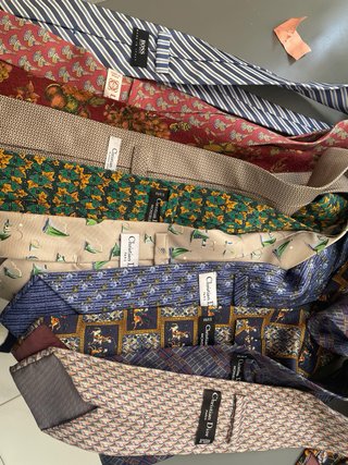 30 Corbatas vintage seda Christian Dior