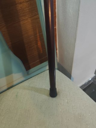 Baston antiguo tallado madera
