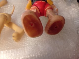 Pluto y Pinocho Famosa Antiguos