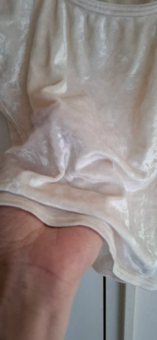 Top M&S Velluto Crema Taglia M