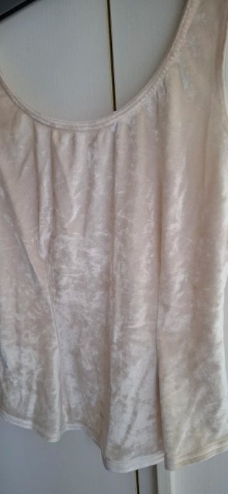 Top M&S Velluto Crema Taglia M