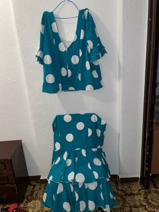 Conjunto traje sevillano lunares XXL