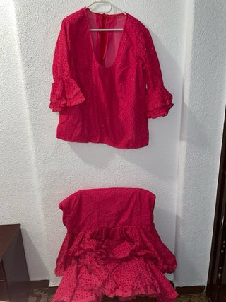 Conjunto traje sevillano lunares XXL