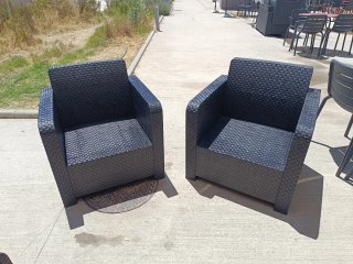 Conjunto Sofás Terraza Negro