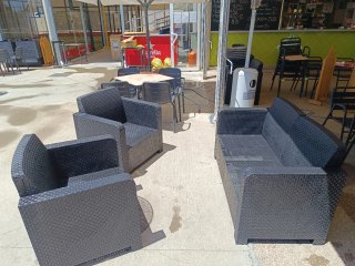 Conjunto Sofás Terraza Negro