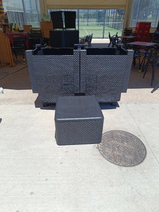Conjunto Sofás Terraza Negro