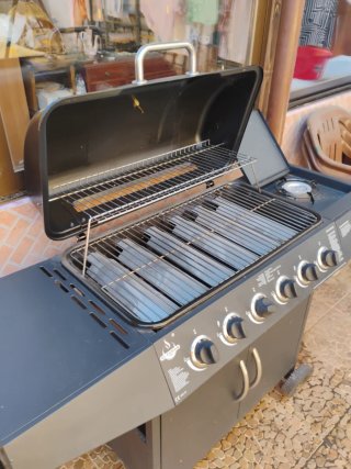 Barbacoa de gas portátil negra