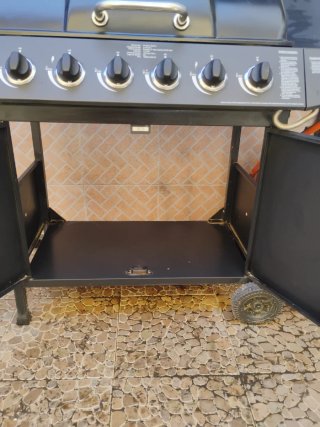 Barbacoa de gas portátil negra