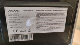 Microondas Cecotec Grill ProClean 5120 Mirror