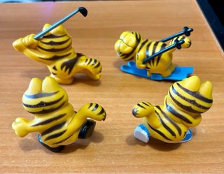 Set 4 Figuras GARFIELD SPORTS Vintage 1981 NUEVAS
