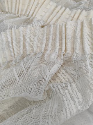 Pareja Cortinas Encaje Vintage Marfil