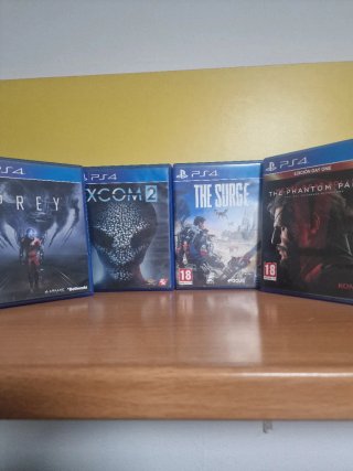 Lote 6 Juegos PS4: Metal Gear, Surge, XCOM 2, Prey