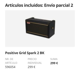 Positive Grid Spark 2 Amplificador Guitarra