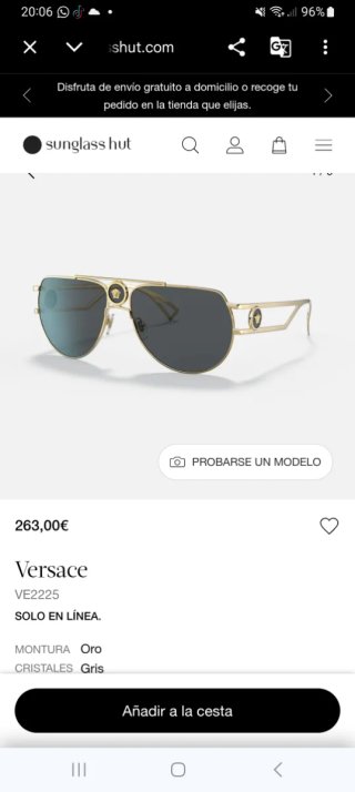 Gafas de sol Versace originales