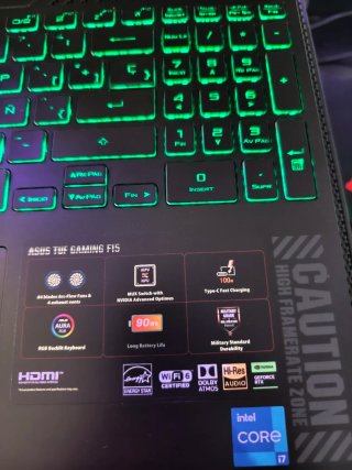 Portátil Asus TUF F15 RTX 4050 16GB RAM Como nuevo