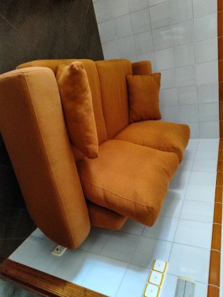 Sofá modular naranja 2 plazas