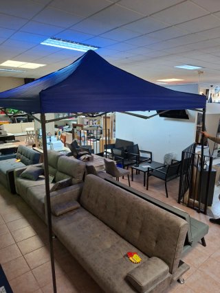 Carpa Plegable Azul y Blanca