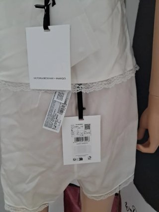 Conjunto lencero seda Victoria Beckham blanco