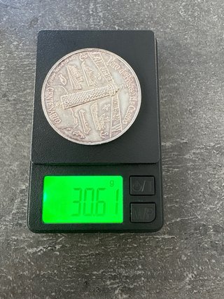 Moneda Plata .999 Centenario Faro 30.61g