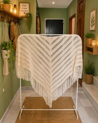 Chal crochet hecho a mano
