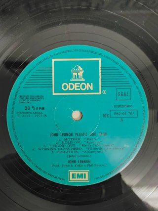 Vinilo LP John Lennon Plastic Ono Band 1971