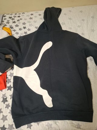 Sudadera Puma Negra con Logo Grande