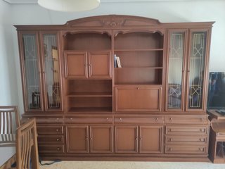 Mueble comedor madera 2 vitrinas
