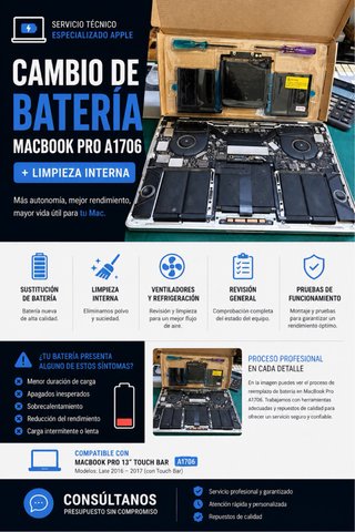 Batería MacBook Pro 13 A1706