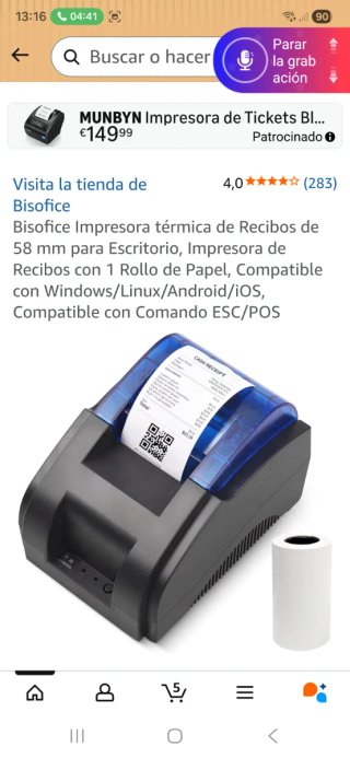Impresora Térmica HOIN Tickets