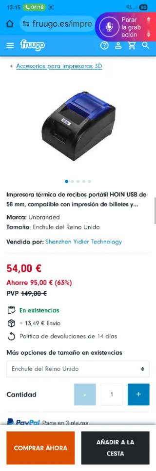 Impresora Térmica HOIN Tickets