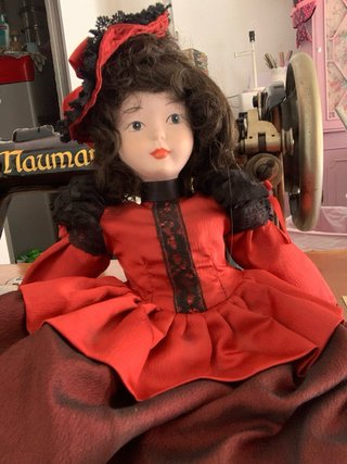 Muñeca Porcelana Fanás Artesanos Estilo Victoriano