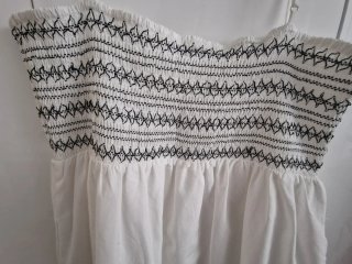 Vestido blanco nido de abeja
