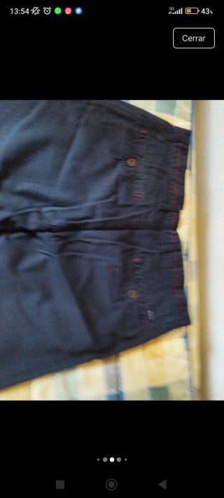 Pantalón chino azul hombre