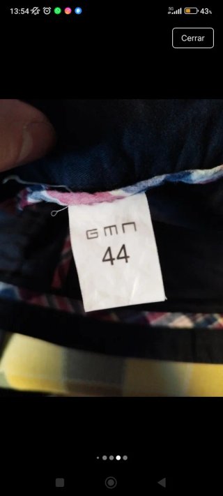 Pantalón chino azul hombre
