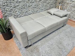 Sofá Cama 3 Plazas con Arcón Beige