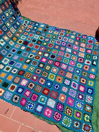 Colcha patchwork ganchillo manta PASADA TOTAL