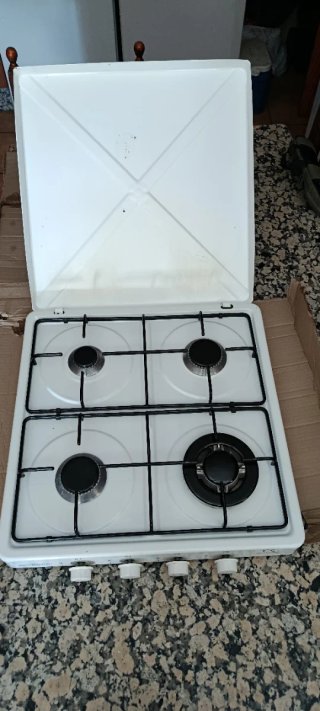 Hornillo de gas blanco 4 fuegos